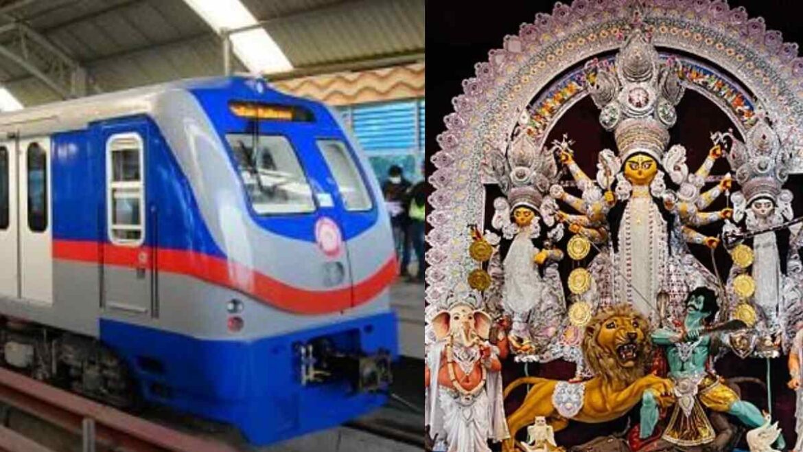 metro on durga puja