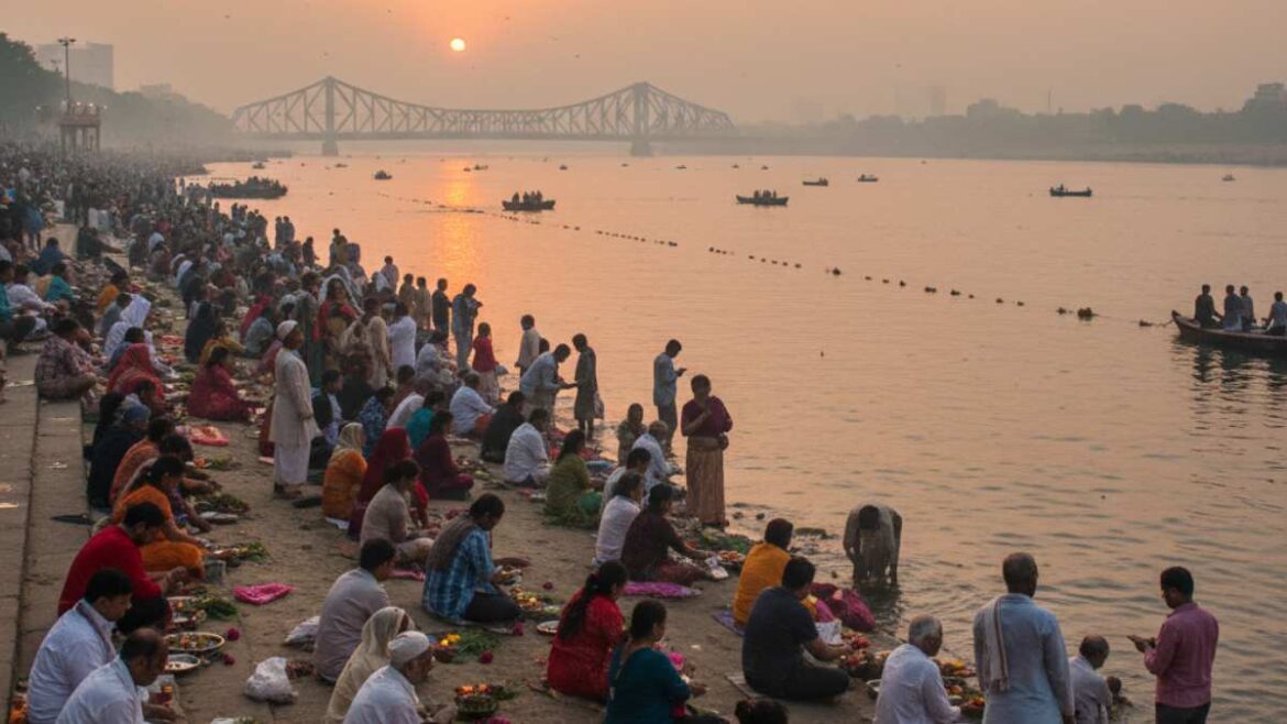 গঙ্গারঘাটে তপর্ণ। এআই দিয়ে তৈরি ছবি